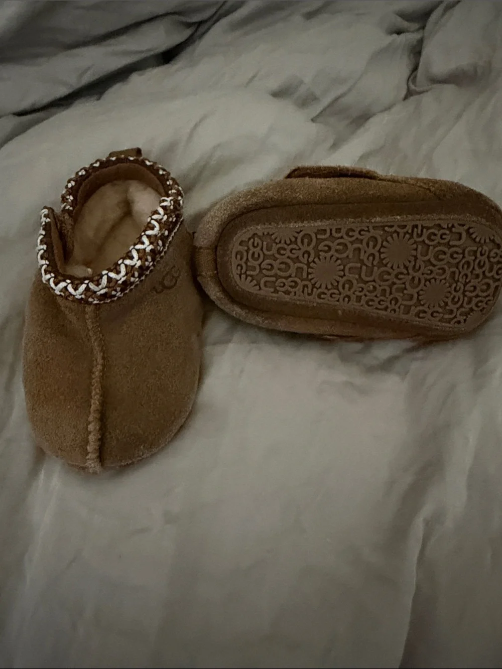UGG Toddler Chestnut Sheepskin Moccasin Slippers- Never Worn
